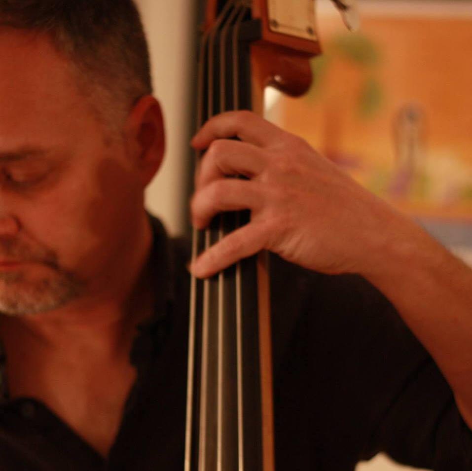 John Kuhlman electric & double bassist John Kuhlman playing the double bass